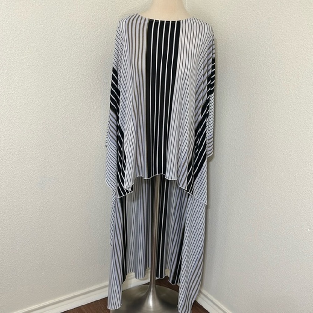 Nygard Striped Navy & Light Blue & White Topper Duster One Size Fits All